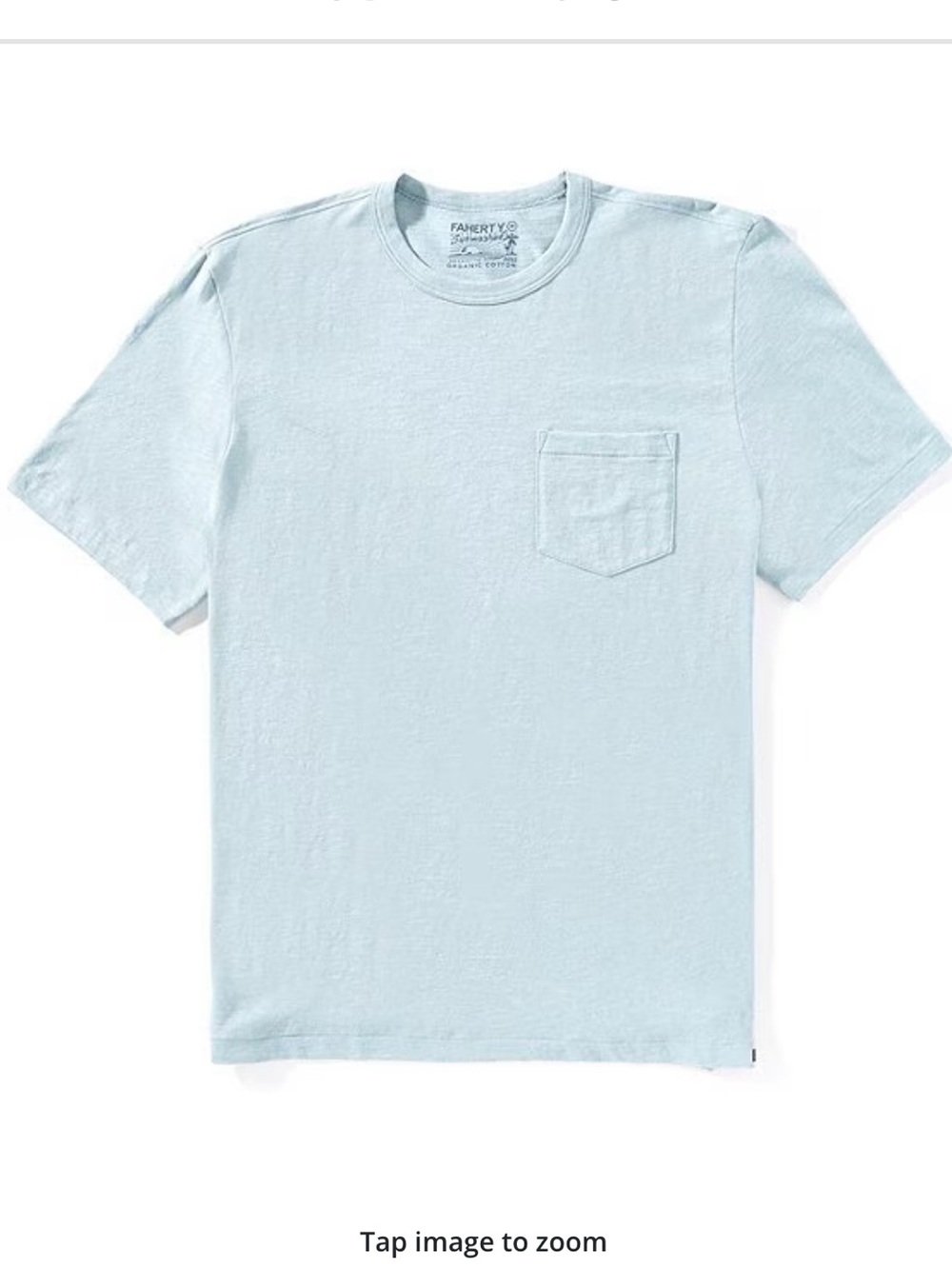 Faherty
Sunwashed Organic Cotton Pocket Short Sleeve T-Shirt Size M